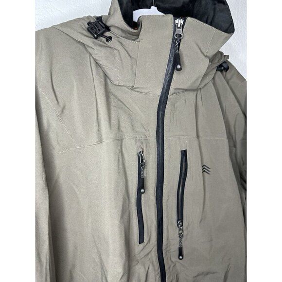 Solaris Softshell Multi-Climate Windbreaker Rain Jacket Green Men's Size Large - Picture 2 of 10